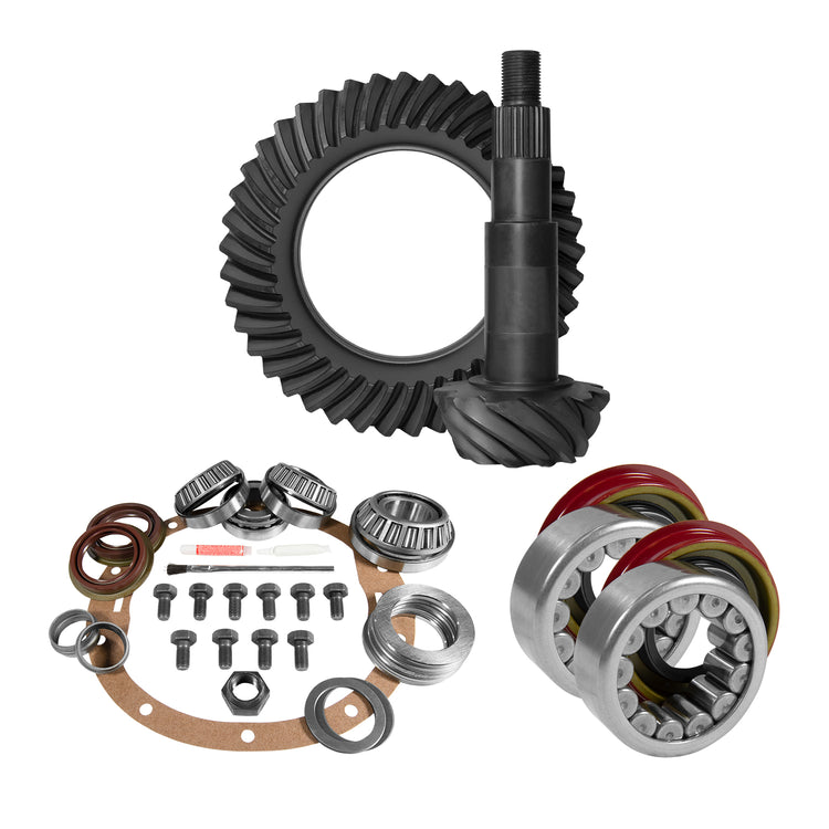 8.6" GM 3.73 Rear Ring & Pinion, Install Kit, Axle Bearings & Seal