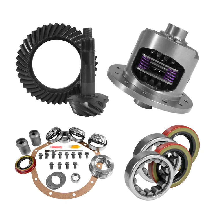 8.875" GM 12T 3.73 Rear Ring & Pinion, Install Kit, 30spl Posi, Axle Bearings