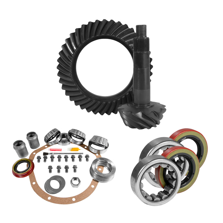 8.875" GM 12T 3.08 Rear Ring & Pinion, Install Kit, Axle Bearings & Seals