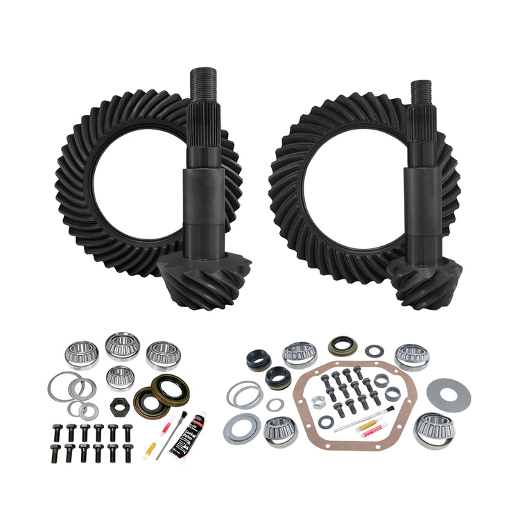 Yukon Re-Gear & Install Kit, D60 reverse/thick front, D80 rear, Ford F350, 5.38