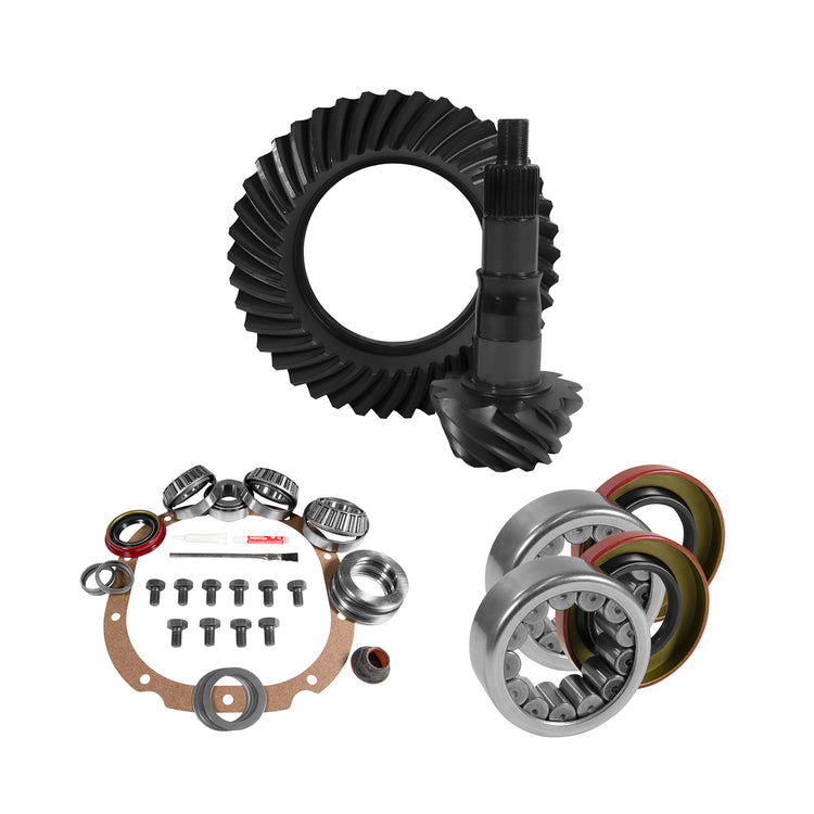 8.8" Ford 4.11 Rear Ring & Pinion, Install Kit, 2.99" OD Axle Bearings & Seals