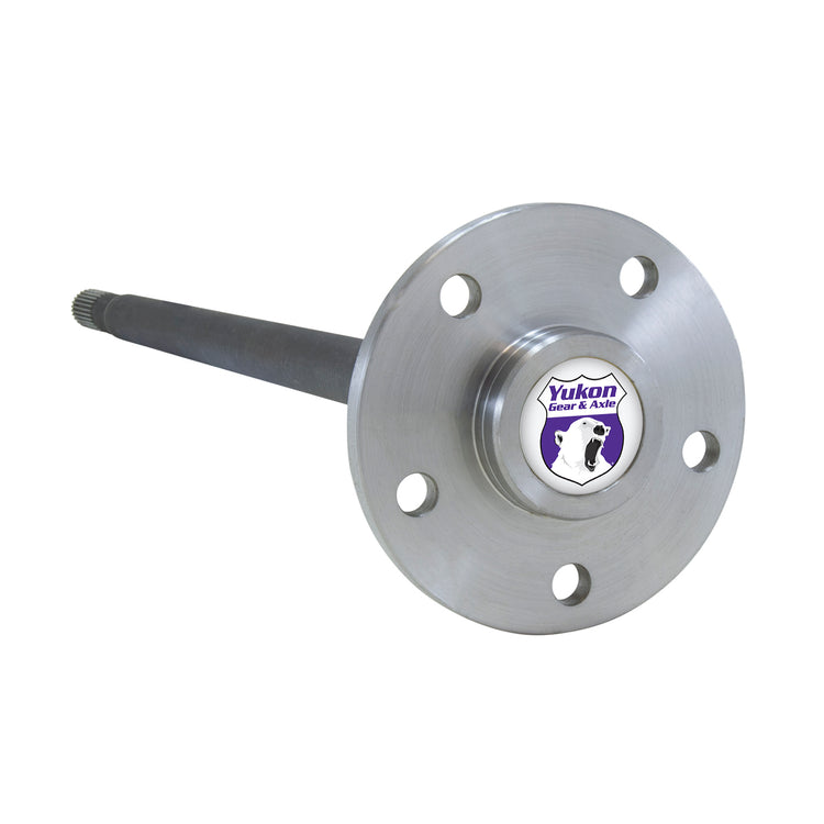 Yukon left hand axle for Model 35 rear, 27 spline, 30 1/2", bolt-in design.