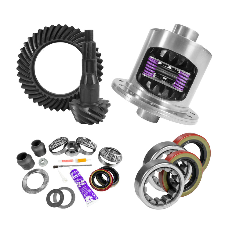 9.75" Ford 3.55 Rear Ring & Pinion, Install Kit, 34spl Posi, Axle Bearings