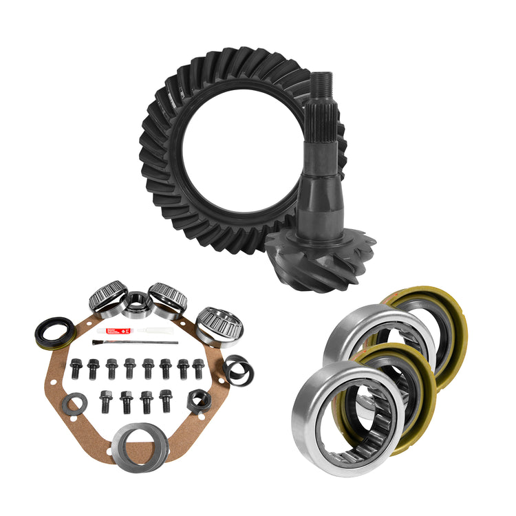 9.25" CHY 3.21 Rear Ring & Pinion, Install Kit, 1.705" Axle Bearings & Seal