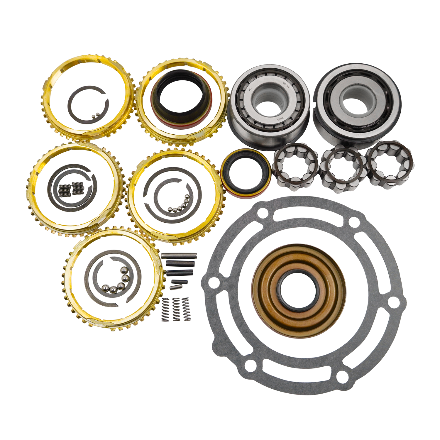 Manual Transmission GETRAG Bearing Kit 1988-1989 GM Truck 1st Design 3-Piece input and output bearings, w/ Synchros
