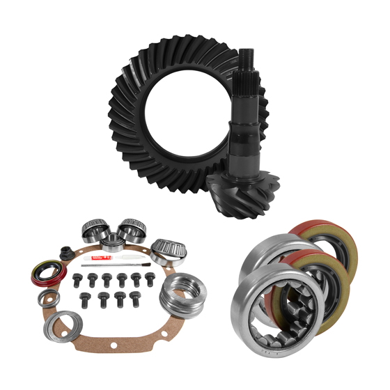 8.8" Ford 4.11 Rear Ring & Pinion, Install Kit, 2.25" OD Axle Bearings & Seals