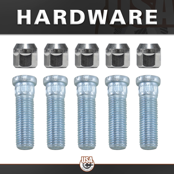 Rear Axle Kit Fits GM 7.625" Diff 28 Spline 5 Lug 28-13/16" Long