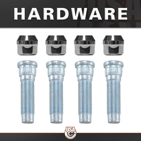 Rear Axle Kit Fits Ford 7.5"/8.8" Diff 28 Spline 4 Lug 29-1/4" Long