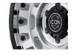 ICON Alloys Hammer Pro, Silver Machined, 17 x 8.5 / 5 x 150, 25mm Offset, 5.75" BS
