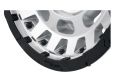 ICON Alloys Hammer Pro, Silver Machined, 17 x 8.5 / 5 x 150, 25mm Offset, 5.75" BS