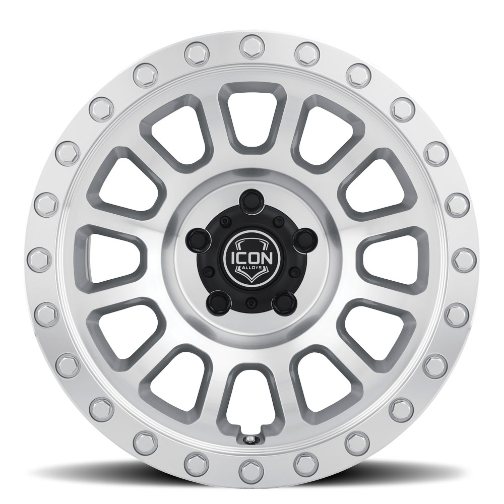 ICON Alloys Hulse, Silver Machined, 18 x 9 / 6 x 5.5, 0mm Offset, 5" BS