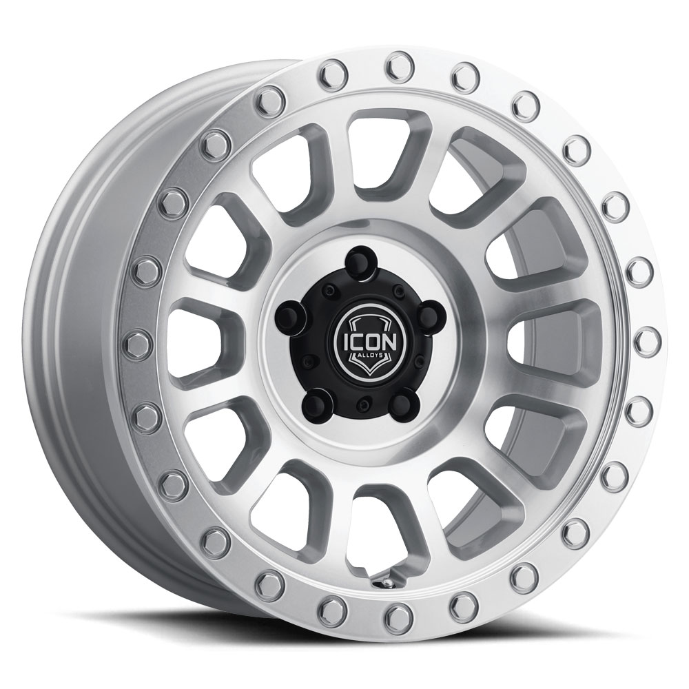 ICON Alloys Hulse, Silver Machined, 18 x 9 / 6 x 5.5, 0mm Offset, 5" BS