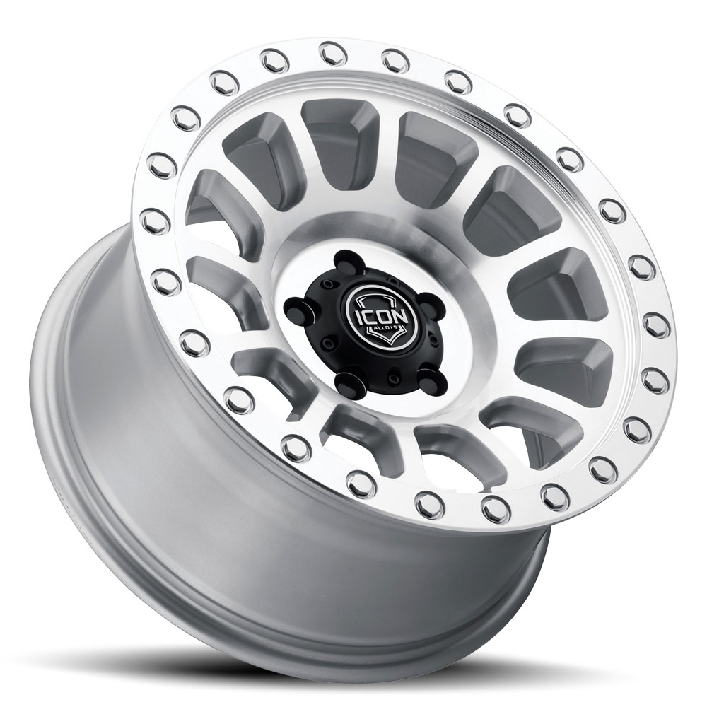 ICON Alloys Hulse, Silver Machined, 18 x 9 / 6 x 5.5, 0mm Offset, 5" BS