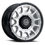 ICON Alloys Rancho, Silver Machined w/ Gloss Black Lip, 20 x 9 / 8 x 180, 12mm Offset, 5.5" BS