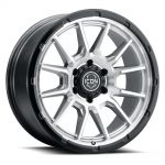 ICON Alloys Cajon, Silver Machined w/ Gloss Black Lip, 20 x 9 / 5 x 150, 16mm Offset, 5.625" BS