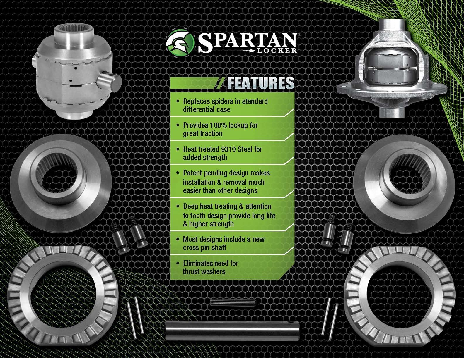 Spartan Locker for M35, 27 spline axles, includes heavy-duty cross pin shaft
