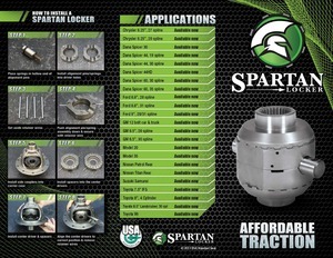 Spartan Locker for M35, 27 spline axles, includes heavy-duty cross pin shaft